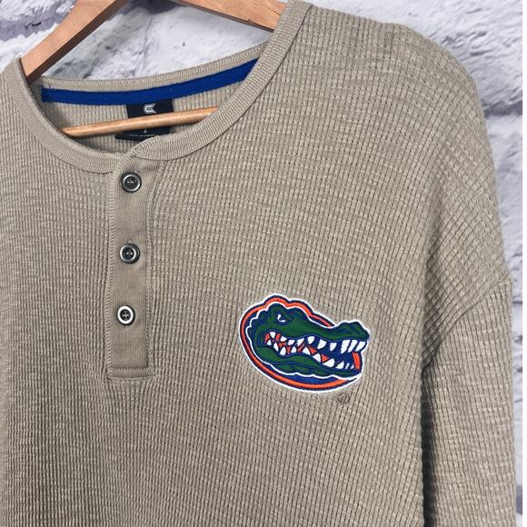 Colosseum Mens L Collegiate Preppy Outdoors Florida Gators Waffle Knit Henley - Picture 5 of 10